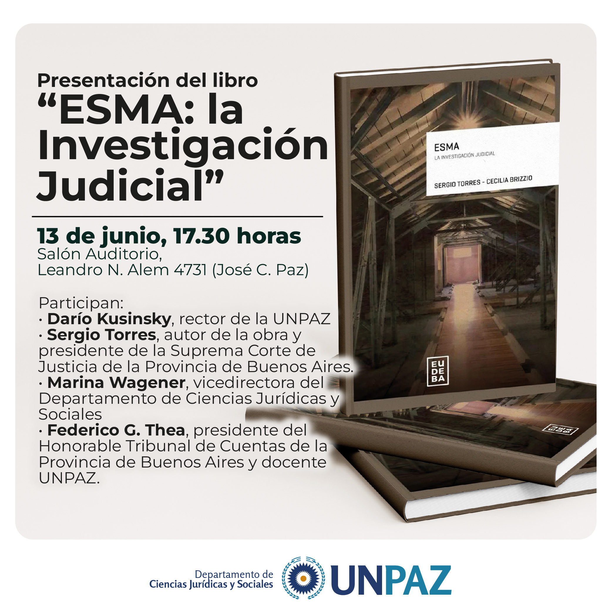 Presentación del libro “ESMA: la Investigación Judicial”