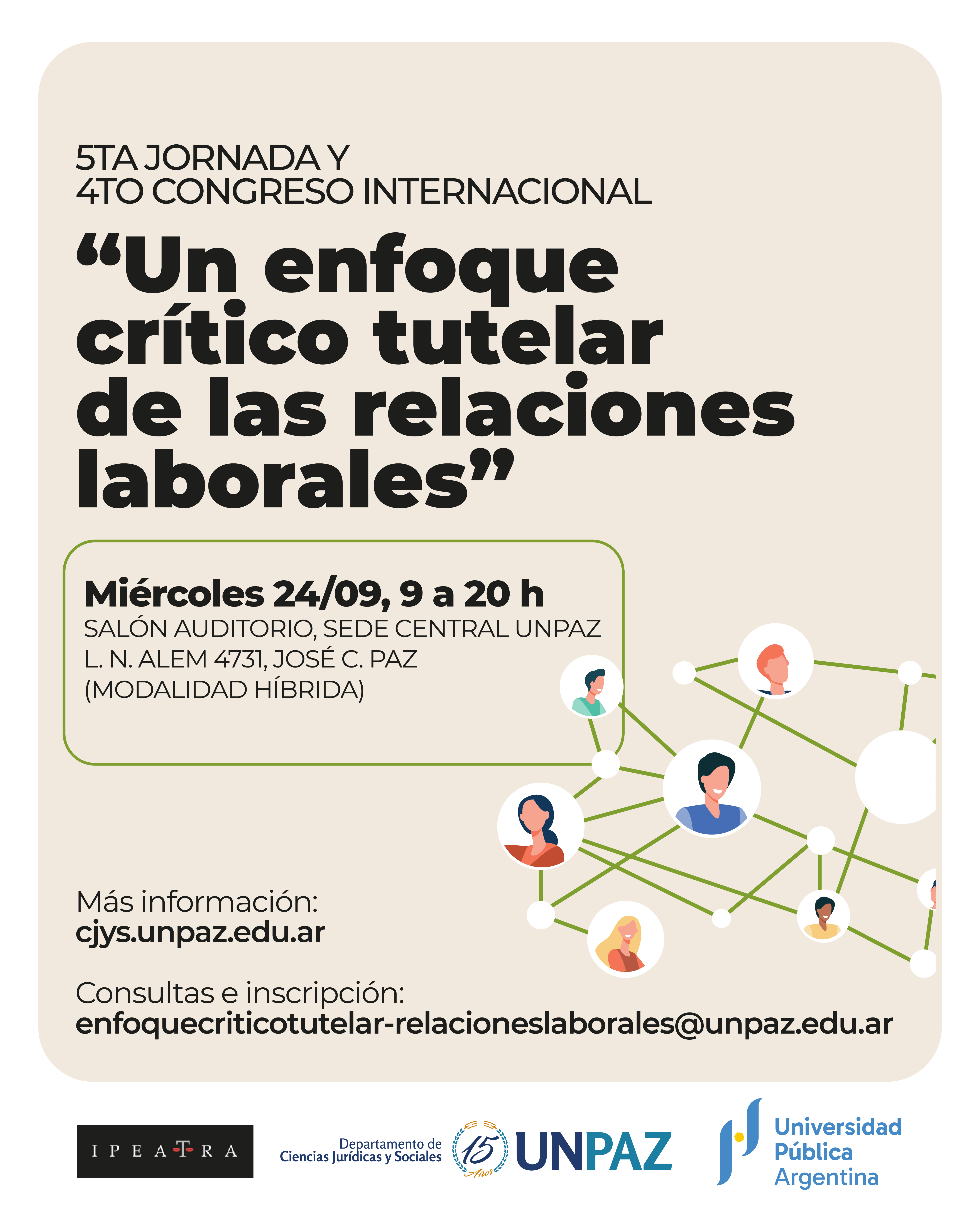 V Jornada y IV Congreso Internacional “Un enfoque crítico tutelar de las relaciones laborales”