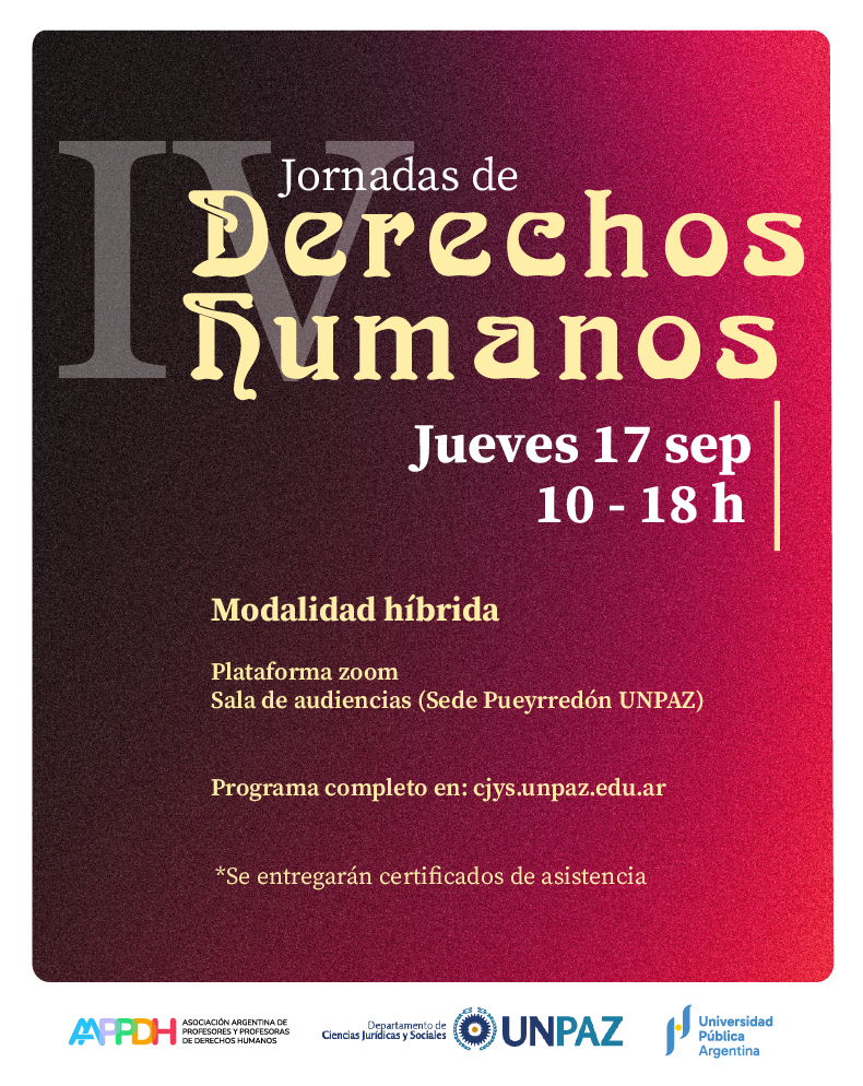 IV JORNADA DE DERECHOS HUMANOS