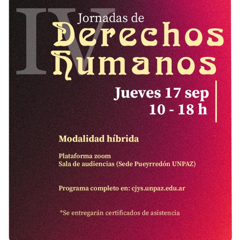 IV JORNADA DE DERECHOS HUMANOS